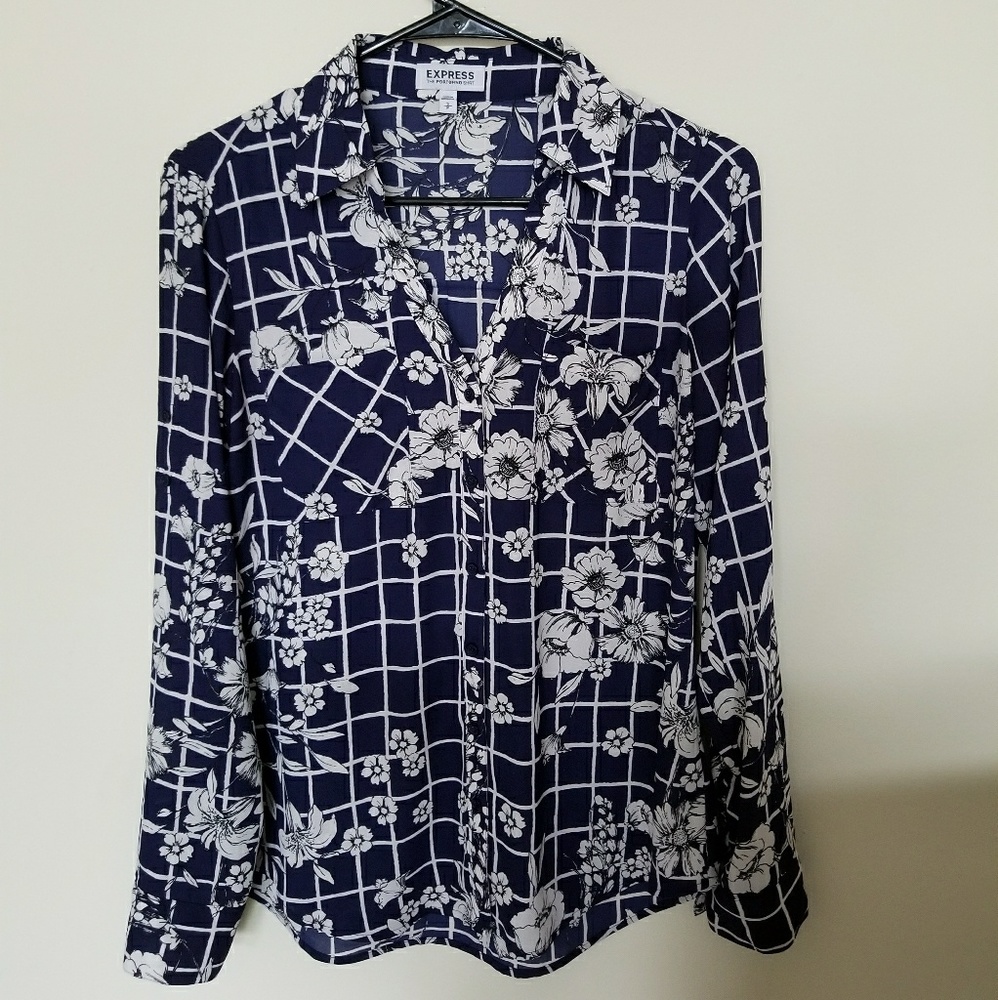 Express Button Down Blouse